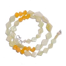 Natural Multi Aventurine Gemstone Mix Shape Smooth Beads Necklace 17&quot; UB-5503 - £7.70 GBP