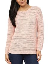 NEW Women&#39;s Leo &amp; Nicole Ladies&#39; Pointelle Sweater Pueblo Rose - €5,41 EUR