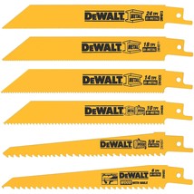 DEWALT Metal And Woodcutting Reciprocating Saw Blade Set, 6 Piece (DW4856) - £13.41 GBP