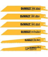 DEWALT Metal And Woodcutting Reciprocating Saw Blade Set, 6 Piece (DW4856) - £13.22 GBP
