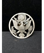 Vintage US Army Air Force USAF Enlisted Eagle Screw Back Hat Cap Badge Pin - $13.38 CAD
