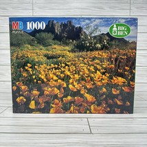 Big Ben Puzzle Field of Poppies Ajo Mountains 1000 PC AZ Vtg Scenic Jigsaw - £10.03 GBP