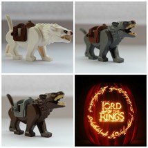 3pcs The Hobbit The Lord Of The Rings  Wargs Attack Wolf Animal Minifigures Toys - £9.39 GBP