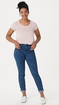 Martha Stewart Petite Paint Splatter 5-Pocket Ankle Jeans 12P New A351154  - £17.68 GBP