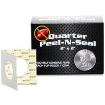 BCW Peel n Seal Paper Flips Adhesive (2&quot;x 2&quot;) - Quarter - $42.72