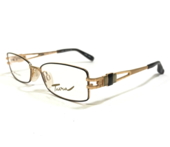 Tura Eyeglasses Frames MOD.274 BLK Black 20K Gold Plated Cat Eye 52-17-130 - $83.93