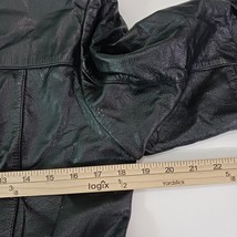 Outbrook Women's Jacket Black Belted Fit Genuine Leather Button Jacket Sz Small image 5