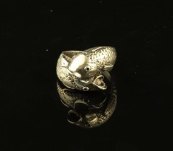 Vintage Sterling Silver Two Heads Bypass Japanese Koi Carp Lucky Fish Ring - £51.28 GBP