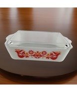 Pyrex Friendship Refrigerator Dish w Lid 503 Casserole Baking Red Birds ... - $1,834.63 MXN