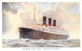 TSS Transylvania Steamer Ship Anchor Line Cruise to Canadian North Cape postcard - $7.87