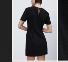Zara Black Cut-Out Zipper Mini Dress Size  XL - £45.05 GBP