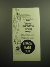 1957 Lemon Hart Rum Ad - art by Ronald Searle - Mr. Lemon Hart - £14.55 GBP