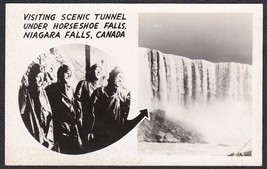 Visiting Scenic Tunnel Under Horseshoe Falls, Niagara Falls Canada RPPC - £9.63 GBP
