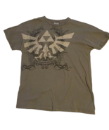Legend of Zelda T-Shirt Graphics Triforce Logo Mens Large Khaki Brown Of... - £38.72 GBP