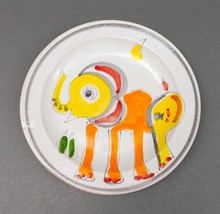 Desimone Italy Signed Vintage MCM Hand Painted Elephant Art Pottery Plate 9 5/8&quot; - £234.93 GBP
