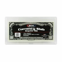 (1) BCW Deluxe Currency Slab - Regular Bill -   2 11/16 X 6 1/4 - £5.49 GBP