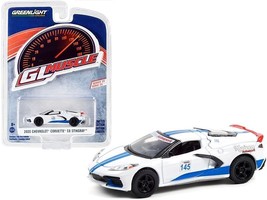 2020 Chevrolet Corvette C8 Stingray #145 White with Blue Stripes "Greenlight Mu - $14.82