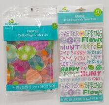 Lot Of 2 Way to Celebrate Easter Basket/Egg hunt Cellophane Tie Bags - $10.74