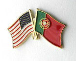 PORTUGAL PORTUGUESE USA COMBO FLAG LAPEL PIN BADGE 1 INCH - $5.64