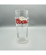 Coors Light Logo Raised Mountains Along Bottom Pint 16oz. 6.75&quot; Beer Glass - $9.89