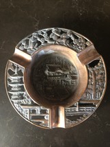 Vtg Mid Century Tourist Japan Cigar Copper Cigarette Ash Tray Engraved Souvenir - £26.43 GBP