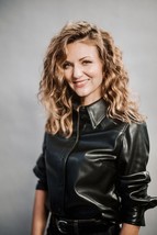 Real Leather Lambskin Handmade Black Women  Genuine Formal Shirt Stylish... - $102.99+