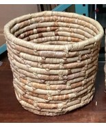 Chunky Handwoven Wicker Plant, Tree Stand Or Trash Can - 13.5x15”D - $33.69 CAD