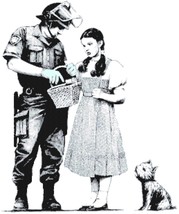 Counted Cross Stitch pattern banksy alice with policeman 254*307 stitche... - $3.99