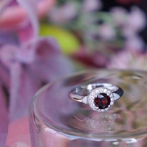  s ballet 1 05ct round natural red garnet classic gemstone ring 100 925 sterling silver thumb200