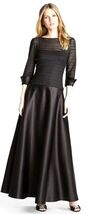 JS Collections Formal Evening Black Maxi Dress Semi Sheer Top Size-14 - $98.98