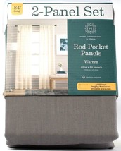 1 Ct Home Expressions 84&quot; 2 Rod Pocket Panel Set Warren 40in x 84in Wars... - £30.66 GBP