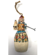 Jim Shore Heartwood Creek Winter&#39;s Friend 6&quot; Snowman &amp; Cat 2010 Enesco O... - $9.90