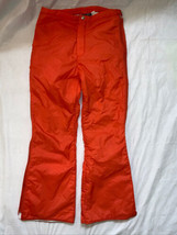 Vtg 60s 70s Apres Ski Pants Suit Orange SPORTCASTER Snow bib Nylon Womens S - $34.64