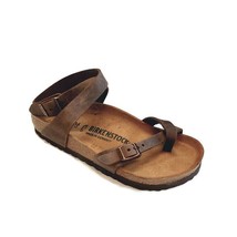 Birkenstock Yara Cork Footbed Oiled Leather Ankle Strap Sandals Womens 5... - $121.17