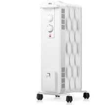 1500W Oil Filled Radiator Space Heater W/ 3 Heating Modes White - $132.00
