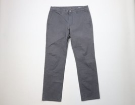 Bonobos Mens 31x30 Slim Fit Distressed Flat Front Straight Leg Chino Pants Gray - £27.22 GBP