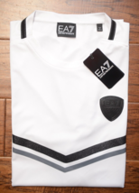 Emporio Armani EA7 $145 Men&#39;s White Dynamic Athlete Jersey Tee T-Shirt XL - £56.83 GBP