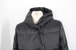 NWT Lands End S Black Hooded Quilted 600 Fill Down Wrap Mid-Length Coat - £74.72 GBP