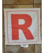 NWOT Pillowfort Pillow Case Cover Initial Letter R 16&quot; x 16&quot; - £14.87 GBP