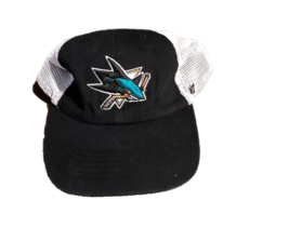 NWT New San Jose Sharks Logo &#39;47 Brand Closer Meshback Trucker Flex-Fit Hat - £17.33 GBP