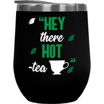 Make Your Mark Design Hey There Hot Tea, Pick Up Line White Ceramic Coffee &amp; Tea - £21.89 GBP