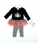 NEW Bonnie Jean Toddler Girl&#39;s 2 Pc Halloween Boo Dress + Pants Size 12M... - $27.01 CAD