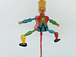 Vintage Harlekin Jumping Jack Zugschnur - £13.63 GBP