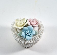 Heart Shape Trinket Ring Box Verithin  #6332 Ardalt  3.5  China Japan &quot;Vintage - £7.50 GBP