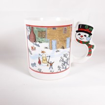 Snowman Mug Japan Winter Holiday Christmas Coffee Cup Ceramic - £19.39 GBP