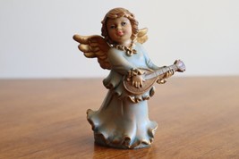 Angel Playing Musical Instrument Mandolin Figurine Italy #218M Hard Plastic Vtg - £7.59 GBP