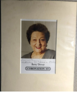 CORONATION ST vintage 8&quot; x 10&quot; matted printed photo signed by Betty Driv... - $34.56 CAD
