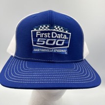 First Data 500 Martinsville Speedway Snapback Adult Cap Hat Blue White - $9.01