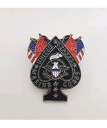 United States MARINE CORPS USMC Ace of Spades &amp; Flag Lapel Hat Vest Pin - €14,44 EUR
