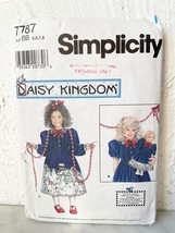 Simplicity Daisy Kingdom Girls+Matching Doll Dress Sewing Pattern 7787 5-8 Uncut - £7.43 GBP